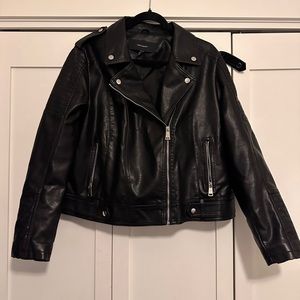 Black faux leather jacket from Vero Moda size 16